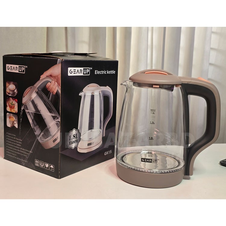 GearUP GK15 Electric Glass Kettle 1.8L (1500W)
